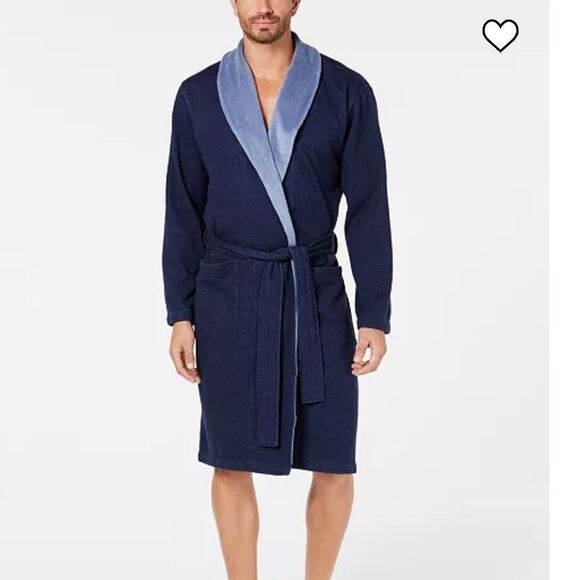 UGG Robinson Men's Navy and Light Blue Robe size XL/ XXL - Picture 1 of 14